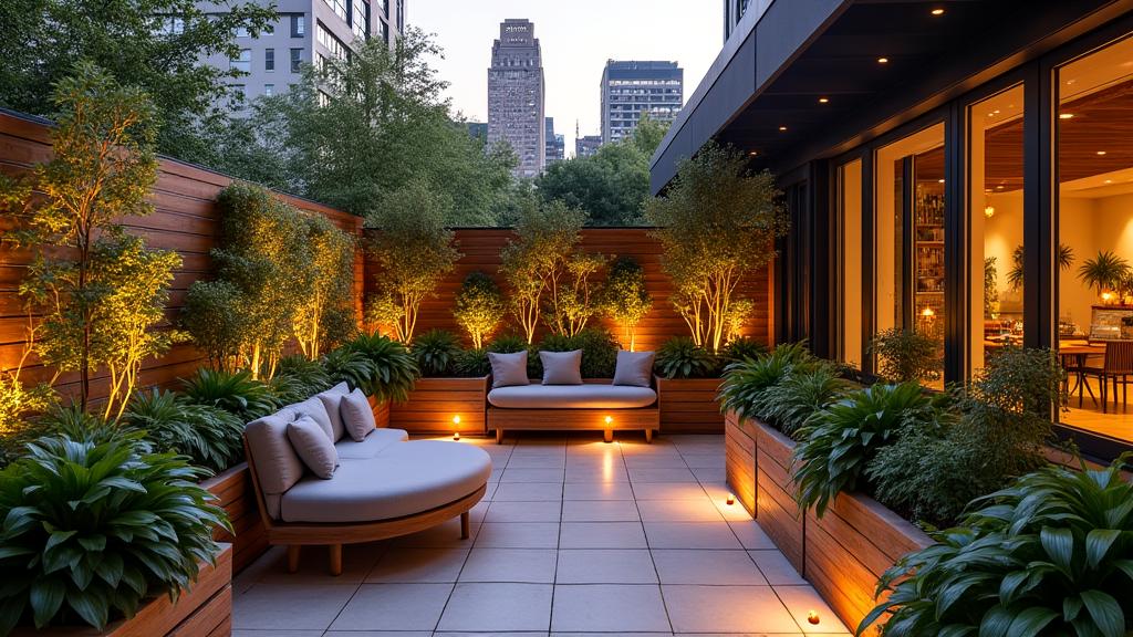 Diseño de jardín para terraza pequeña urbana